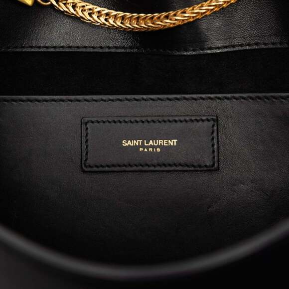 Saint Laurent Betty Studded Crossbody Chain Shoulder Bag in Black Leather for... - Picture 6 of 7